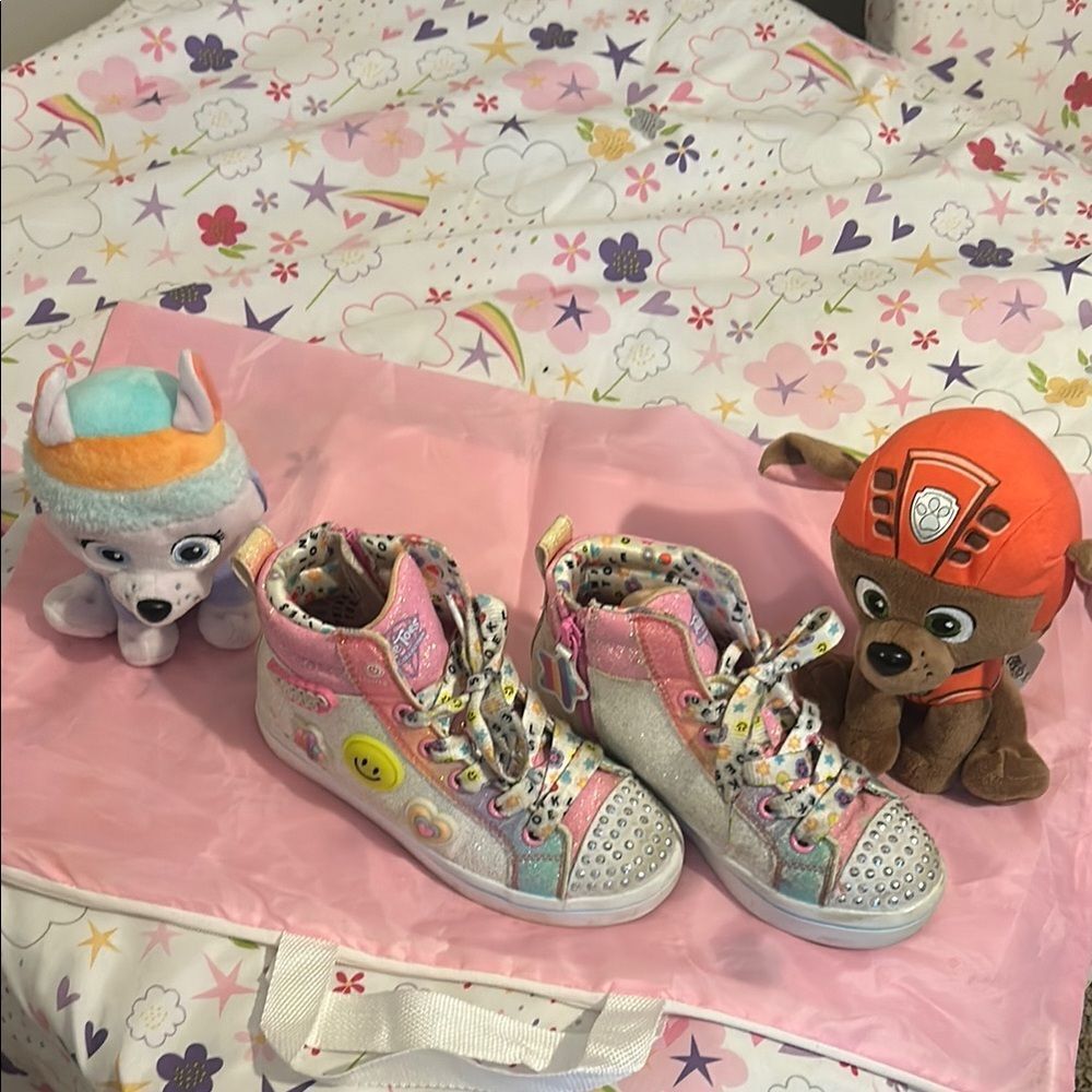 Skechers Kids Sneakers - Pink and Silver